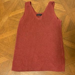 Cute red knit tank top